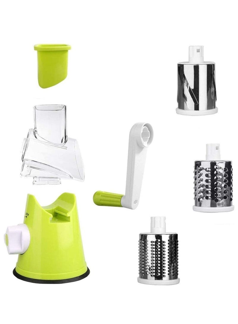 ELTRAZONE 4 Pcs Vegetable Slicer 3 In 1 Handheld Spiral Rotary Drum Slicer For Vegetable Fruit Cheese Nut - Image 3
