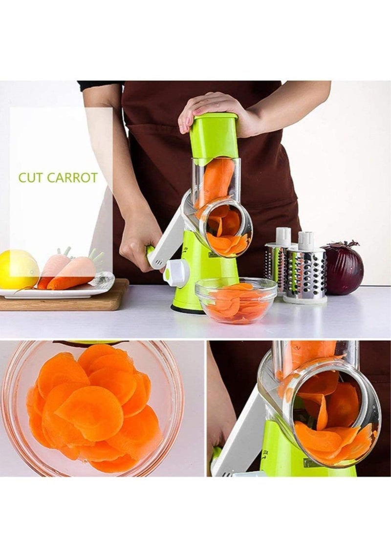 ELTRAZONE 4 Pcs Vegetable Slicer 3 In 1 Handheld Spiral Rotary Drum Slicer For Vegetable Fruit Cheese Nut - Image 5