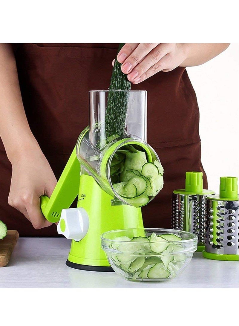ELTRAZONE 4 Pcs Vegetable Slicer 3 In 1 Handheld Spiral Rotary Drum Slicer For Vegetable Fruit Cheese Nut - Image 4