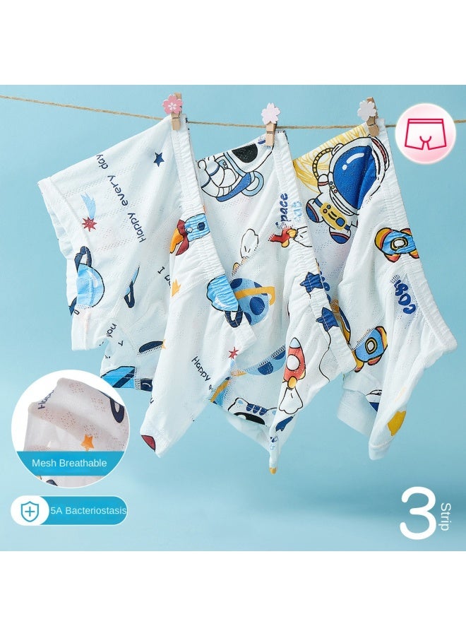 Fenton 3-pack Ultra-thin Autumn Astronaut Non-tight Boxer Briefs For Boys - Image 2