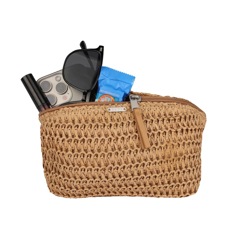 Roxy Women's Sling Bag | Crochet | Woven | Fanny Pack | Waist Bag | Travel | Beach | Vacation | Natural, Natural - Image 5
