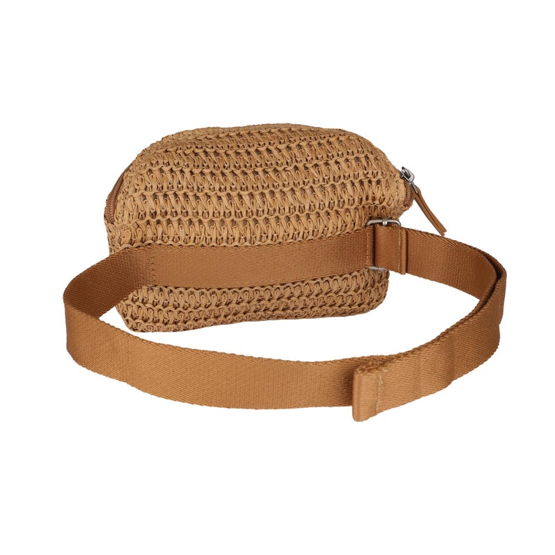 Roxy Women's Sling Bag | Crochet | Woven | Fanny Pack | Waist Bag | Travel | Beach | Vacation | Natural, Natural - Image 2