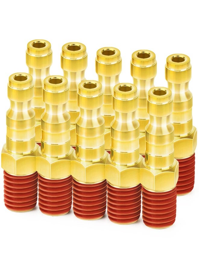 ChillWaves Automotive T-Style Air Plug, 1/4" NPT Male Pneumatic Plugs, Air Compressor Accessories Fittings(10-PACK) - Image 1