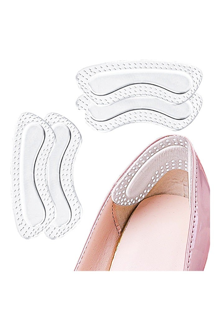 2 Pairs Heel Pads for Shoe Too Big Women, Clear Silicone Heel Protector Insoles for High Heels, Stop Heel Slip and Blister - Image 1