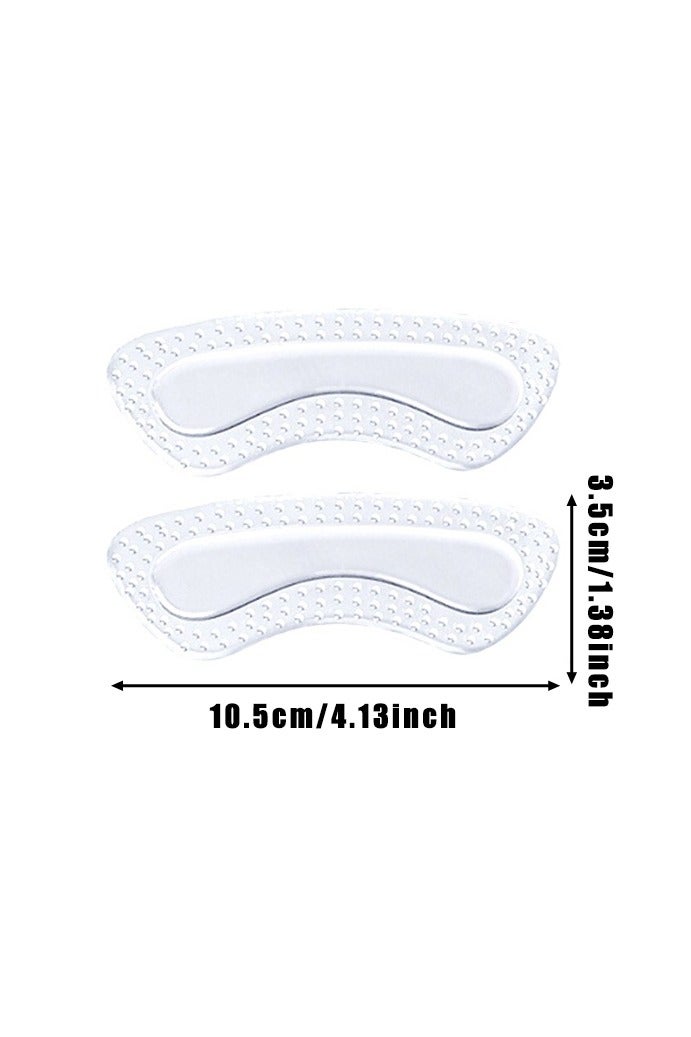 2 Pairs Heel Pads for Shoe Too Big Women, Clear Silicone Heel Protector Insoles for High Heels, Stop Heel Slip and Blister - Image 2