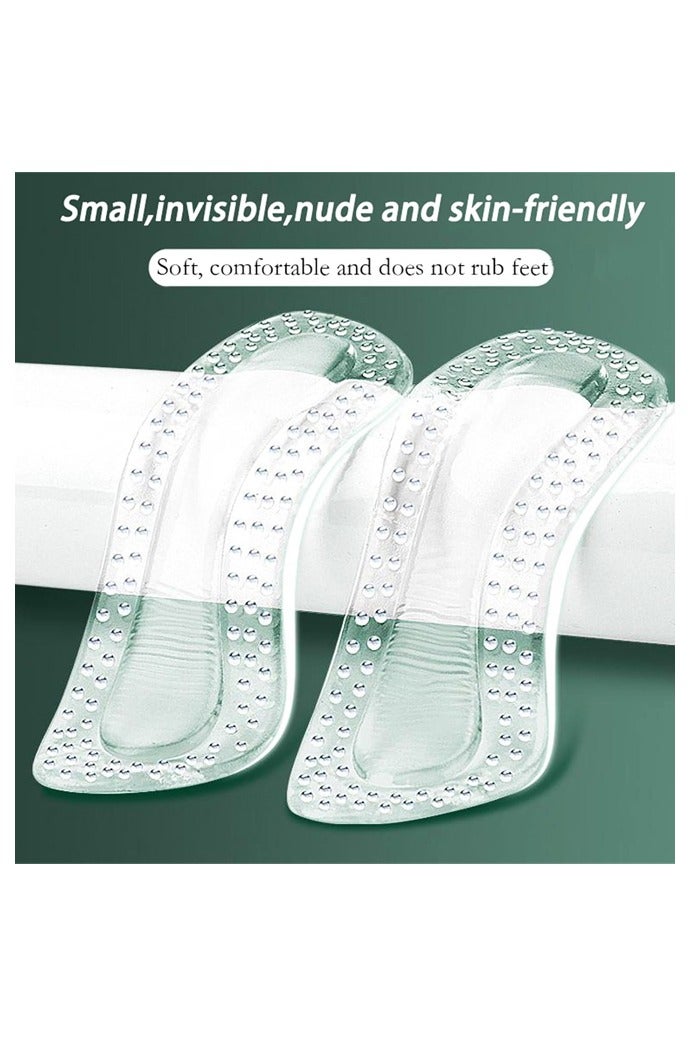2 Pairs Heel Pads for Shoe Too Big Women, Clear Silicone Heel Protector Insoles for High Heels, Stop Heel Slip and Blister - Image 4