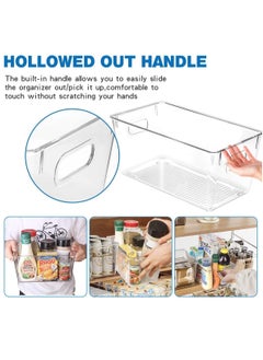 Arabest Refrigerator Organizer Bins, 4 Pack Fridge Organizer Bins with Lids, Stackable Pantry Storage Bins for Freezer, Kitchen, Office, Bathroom  - Image 2