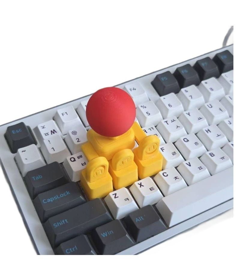 3D Printed Retro Game Joystick Keycap Blue White WASD Direction Keys - Image 5