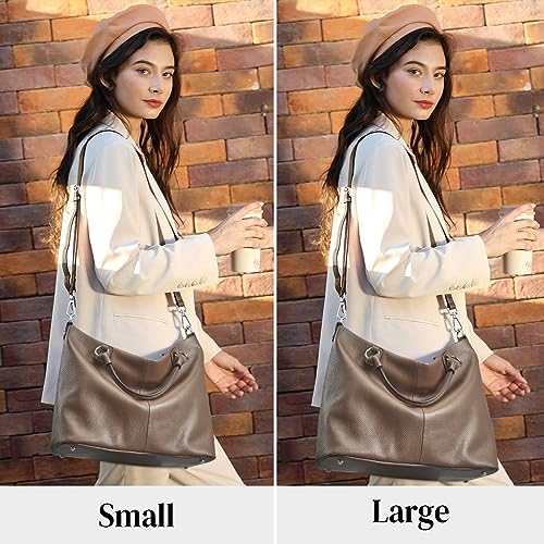 Kattee Women's Soft Leather Tote Bag, Top Satchel Purses and Handbags - Image 2