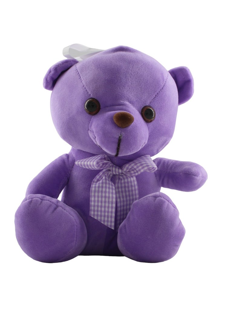Non-Toxic Stuffed And Plush Soft Teddy Bear Purple(24x19x14cm)  - Image 2