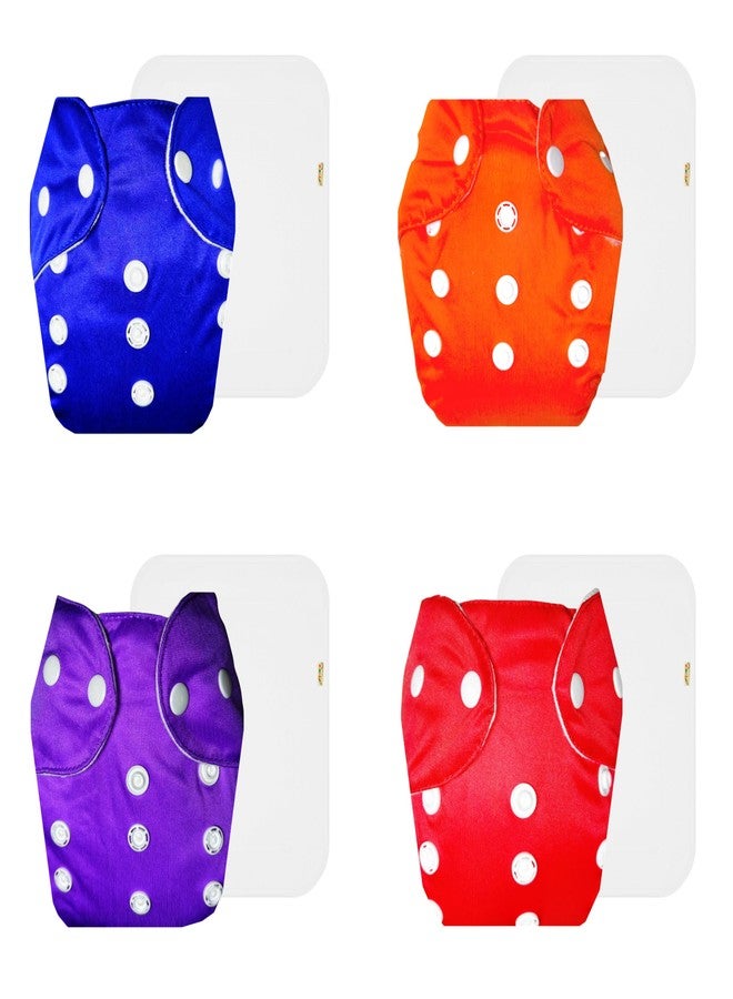 Dumbledo Lite Cloth Diaper with Cotton Insert (Pack of 4) | Snug Fit | Breathable | Travel Friendly | Trusted by Moms | 3 Months - 2 Years | Unisex Baby - Image 1