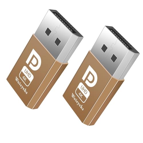 Woieyeks 4K DisplayPort Dummy Plug,Headless Ghost Display Emulator EDID Emulator Plug Support 1080@60Hz-3840x2160@17hz 2-Pack - Image 1