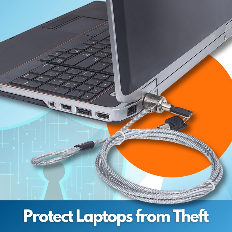 Manhattan Laptop Lock - with 4.6 ft Security Cable, K-Slots, Radial Lock Design with 2 Keys Included - For Computer, Notebook, Displays, Projector and Mobile Devices â€“ Lifetime Mfg Warranty â€“ 440271 - Image 2