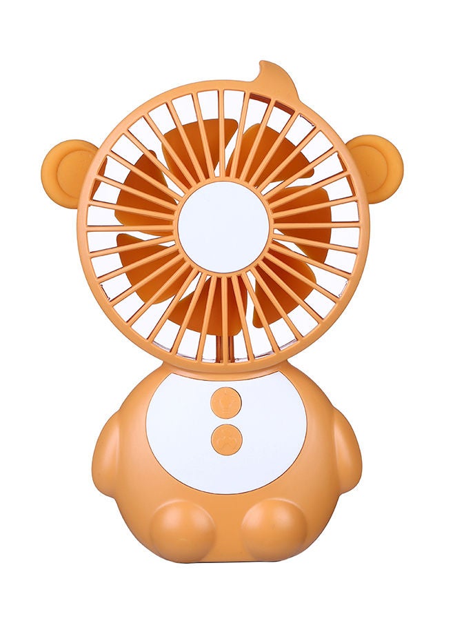Loquat Adjustable Mini USB Powered Operated Fan With LED Light Orange 17.50x6.00x13.00centimeter  - Image 1