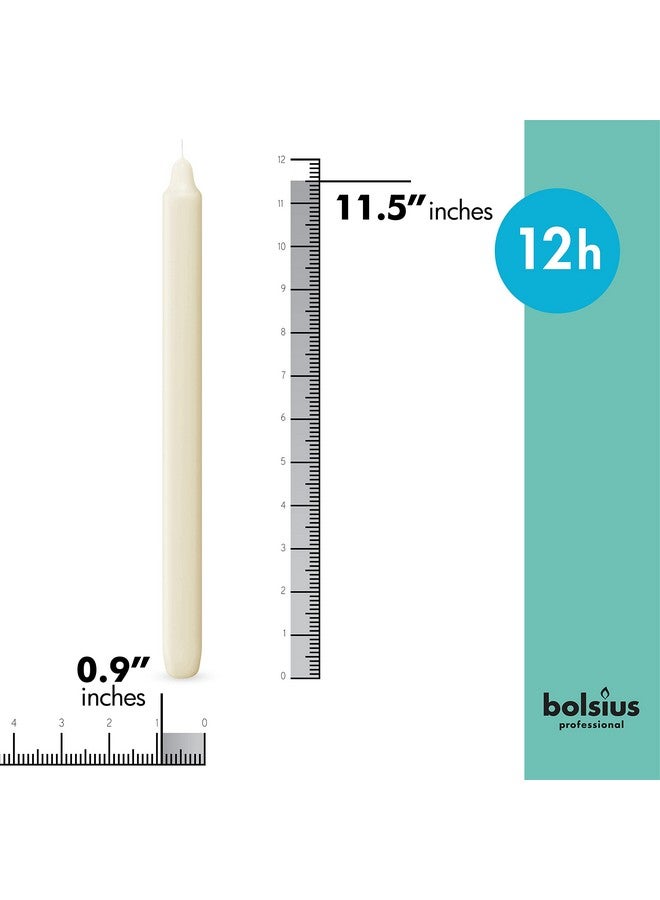 BOLSIUS BOLSIUS Ivory Candlesticks Bulk Pack 50 Count - Unscented Dripless 11.5 Inch Household & Dinner Candle Set - 12+ Hours - Premium European Quality - Consistent Smokeless Flame - 100% Cotton Wick  - Image 1