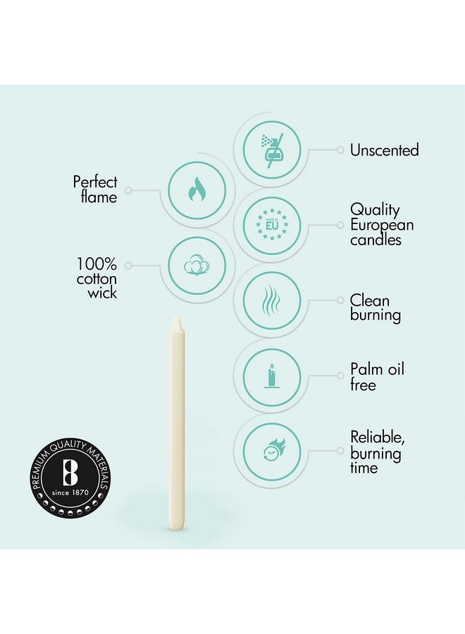 BOLSIUS BOLSIUS Ivory Candlesticks Bulk Pack 50 Count - Unscented Dripless 11.5 Inch Household & Dinner Candle Set - 12+ Hours - Premium European Quality - Consistent Smokeless Flame - 100% Cotton Wick  - Image 2