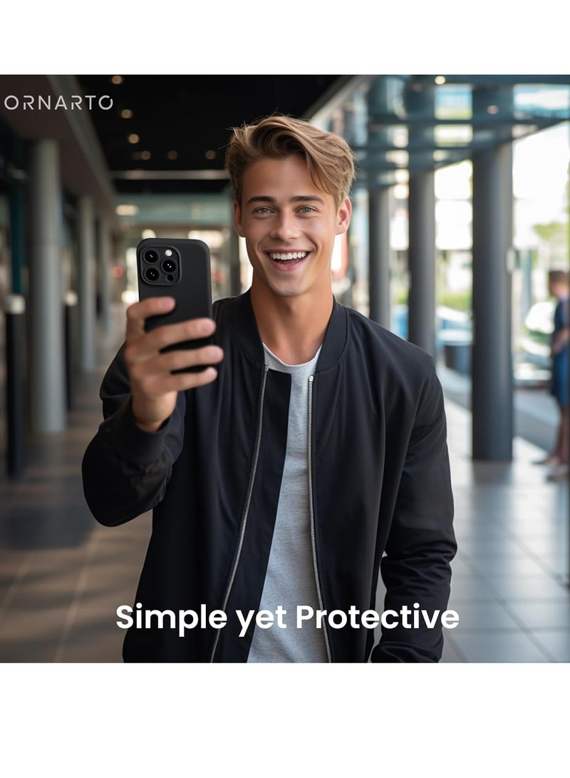 ELTRAZONE Compatible with iPhone 15 Pro Max Case Shockproof with 2pcs Screen Protectors, Waterproof Liquid Silicone Rubber Full Cover Protective Case for iPhone 15 Pro Max 6.7 inch-Black - Image 5