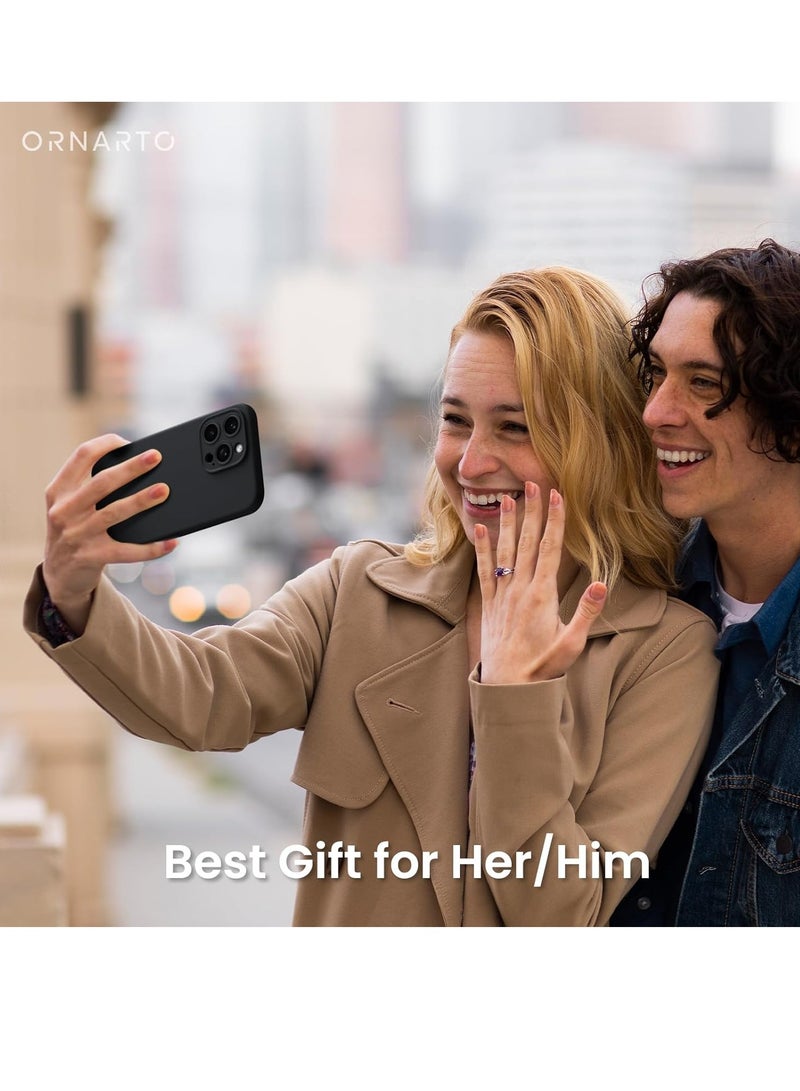 ELTRAZONE Compatible with iPhone 15 Pro Max Case Shockproof with 2pcs Screen Protectors, Waterproof Liquid Silicone Rubber Full Cover Protective Case for iPhone 15 Pro Max 6.7 inch-Black - Image 4