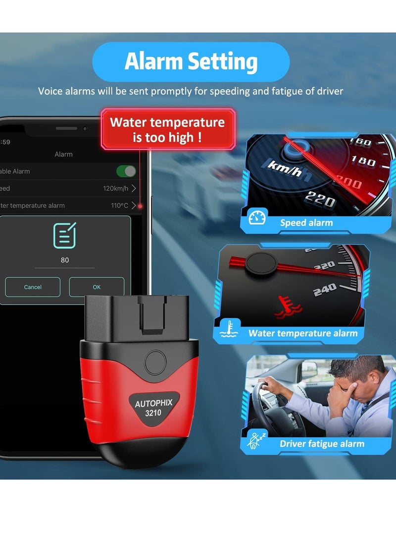AutoPhix Bluetooth OBD2 Scanner Enhanced Universal Car Code Readers & Scan Tools Diagnostic Scanner with Performance Test Battery Test Check Engine Light Exclusive APP for iPhone, iPad & Android - Image 4