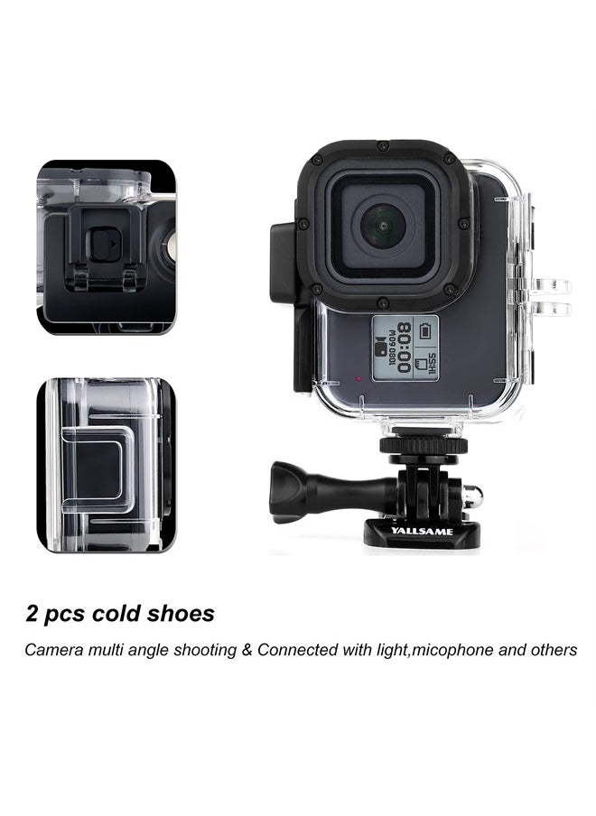 YALLSAME - Waterproof Case Housing with Dive Filters for GoPro Hero 8 Black Action Camera 60 Metres Underwater Protective Diving Accessories Kit for GoPro 8 Black - Image 1
