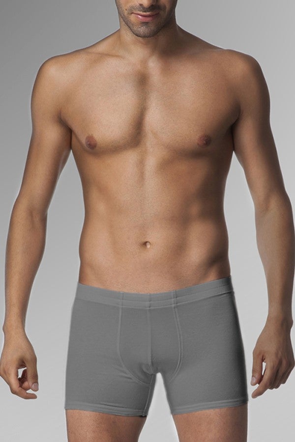 Çift Kaplan Double Tiger Men's Elastane Grey Melange Boxer 0810 