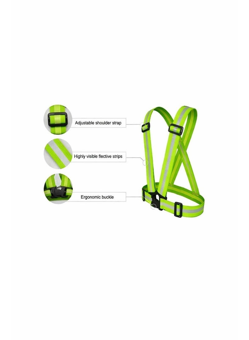 AKSONZ High Visibility Reflective Safety Vest – Adjustable Elastic Warning Band for Night Running, Cycling, & Walking – Lightweight Unisex Gear for Men & Women - Image 4