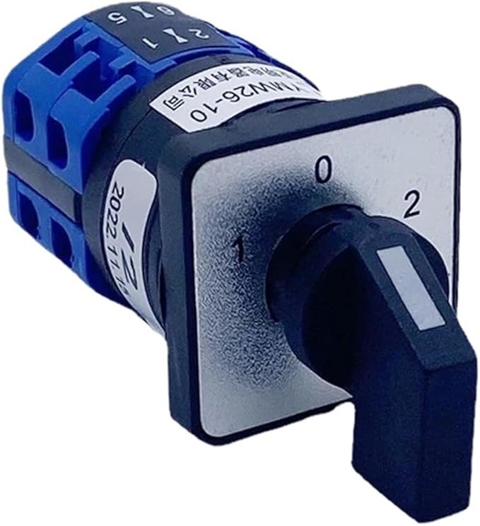 LW26 10A Rotary Cam Switch Universal Transfer Multi Position Two Section Level Silver 1234 - Image 1