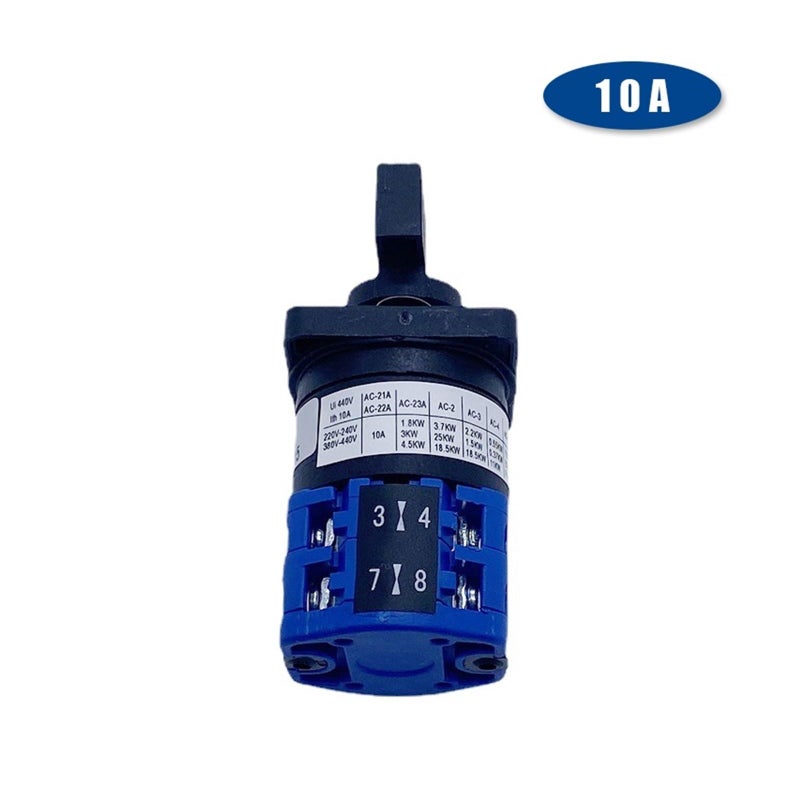 LW26 10A Rotary Cam Switch Universal Transfer Multi Position Two Section Level Silver 1234 - Image 5