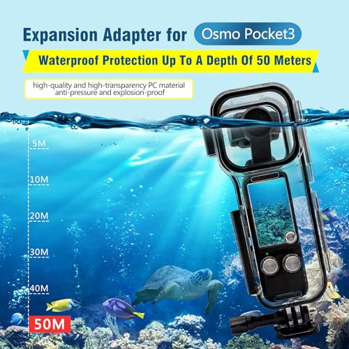 HAFOKO 50M 164ft Osmo Pocket 3 Waterproof Case Housing for DJI Osmo Pocket 3 Waterproof Accessories Protective Underwater Dive Housing Shell Osmo Pocket 3 Accessories - Image 3