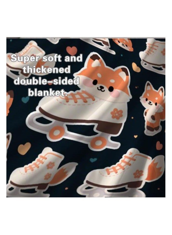 عام بطانية رقيقة من الفانيلا (دافئة ومريحة، ومناسبة للنوم واستخدام الألعاب وإزالة الغبار ومقاومة للرمل) 150 سم * 200 سم - 906 - Image 1