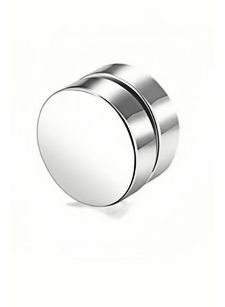 PORSTOO 1 Pair Non Pierced Earrings Magnetic Clip On Hypoallergenic Stainless Steel Minimalist Studs for Daily Wear - Image 2