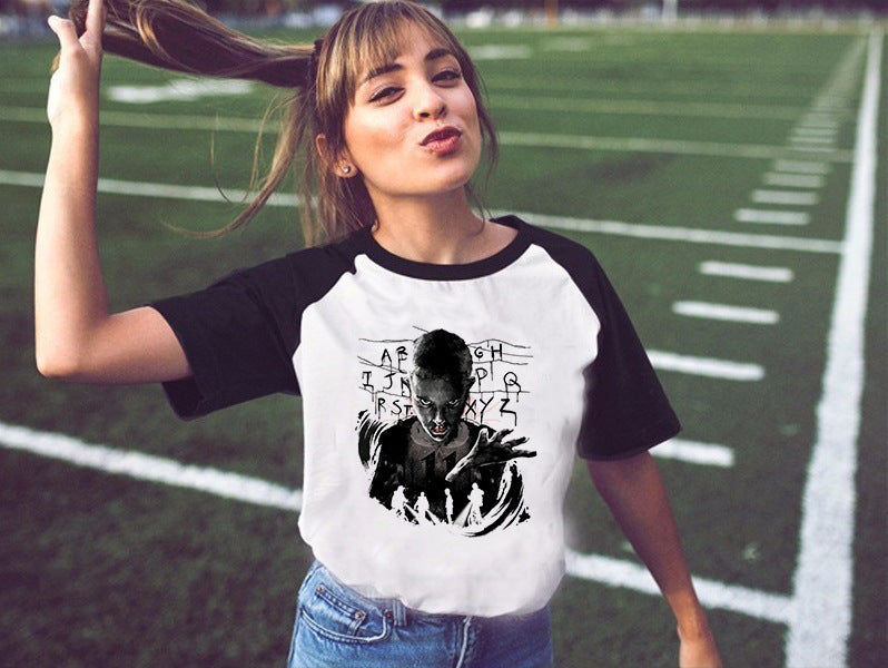 Strange Things 3 Printed Women'S Raglan T-Shirt Women'S Short Sleeve Wish - Image 5