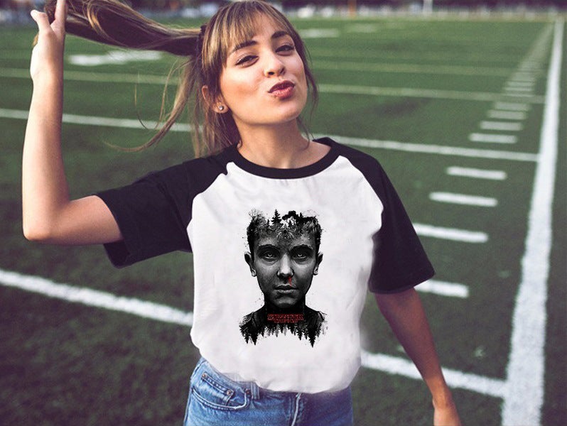Strange Things 3 Printed Women'S Raglan T-Shirt Women'S Short Sleeve Wish - Image 1