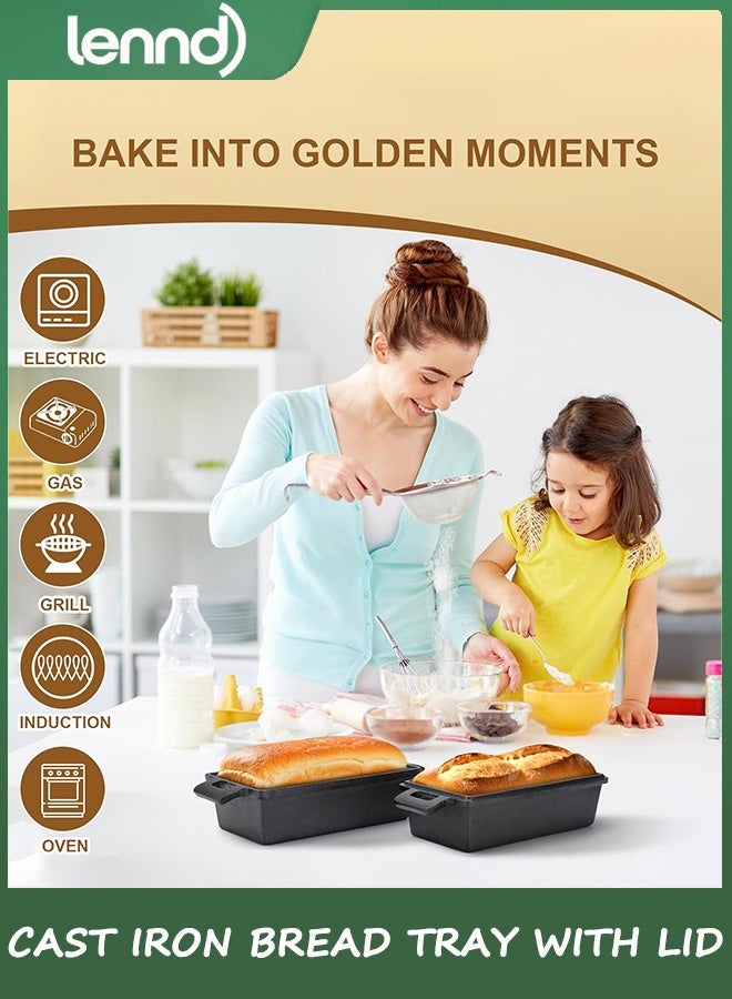 LENND Cast Iron Loaf Pan with Lid | Bread Baking Pans | Even Heat Distribution for Homemade Bread, Cake, Meatloaf - Image 5