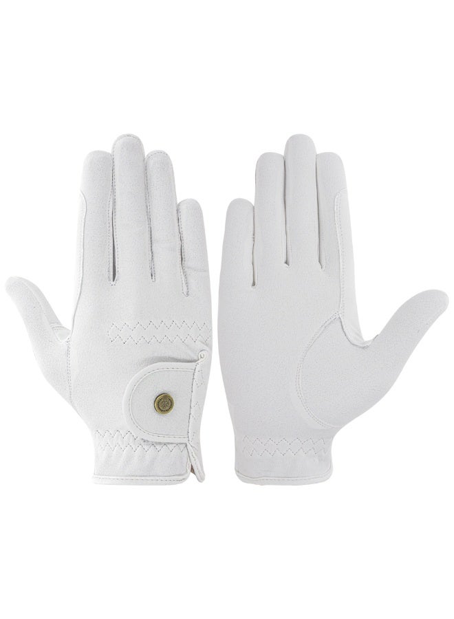 رويال رايدرز ROYAL RIDERS® 3945 Sero-Grip JP قفازات ركوب الخيل الفاخرة بنسيج سيرينو الياباني للرجال والنساء - #10063945 (أبيض) - Image 1