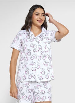 Disney Marie Jersey Shirt & Short Pj Set  - Image 3