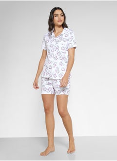 Disney Marie Jersey Shirt & Short Pj Set  - Image 1