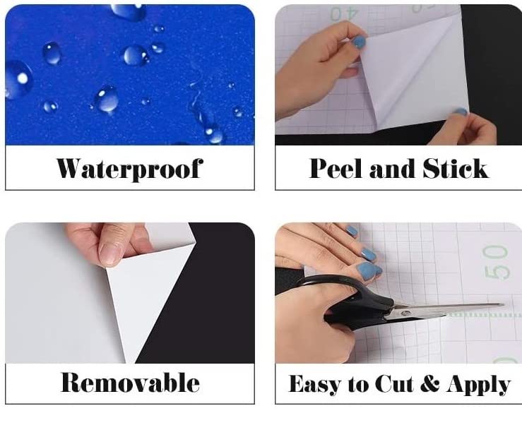 ERATO Glossy Wallpaper Peel & Stick Vinyl Contact Paper Self Adhesive Wallpaper for Kitchen Cabinets Furniture Countertop Removable Waterproof Wallpaper (Royal Blue Glossy, 2 Feet x 7 Feet) - Image 5