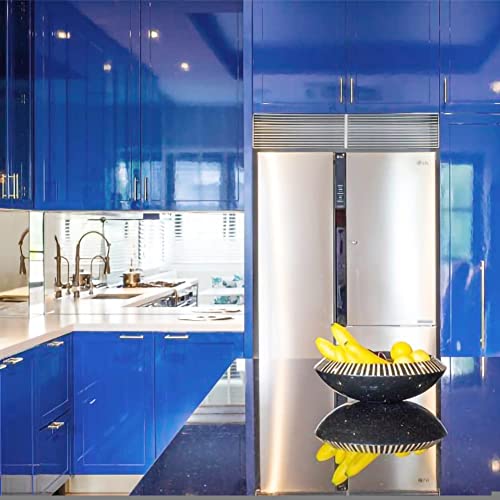 ERATO Glossy Wallpaper Peel & Stick Vinyl Contact Paper Self Adhesive Wallpaper for Kitchen Cabinets Furniture Countertop Removable Waterproof Wallpaper (Royal Blue Glossy, 2 Feet x 7 Feet) - Image 2