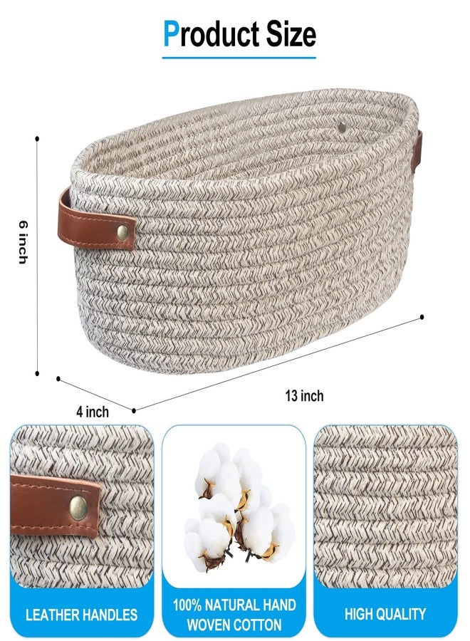 AmapleL Woven Storage Basket with Handles for Toilet Tank Top, Bathroom Storage Organizer Basket Bin Toilet Paper, Home Decor Organizing Baskets for Bathroom, Bedroom, Living Room - Image 3