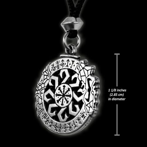 Pepi Pewter Invincibility in Battle Aegishjalmur Norse Viking Rune Pendant - Image 3