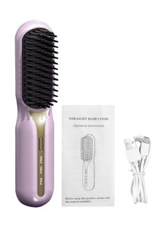 General Cordless Hair Straightener Brush 1500mAh Heated Hair Straightening Brush Electric Hair Brush Cordless Comb  - Image 1