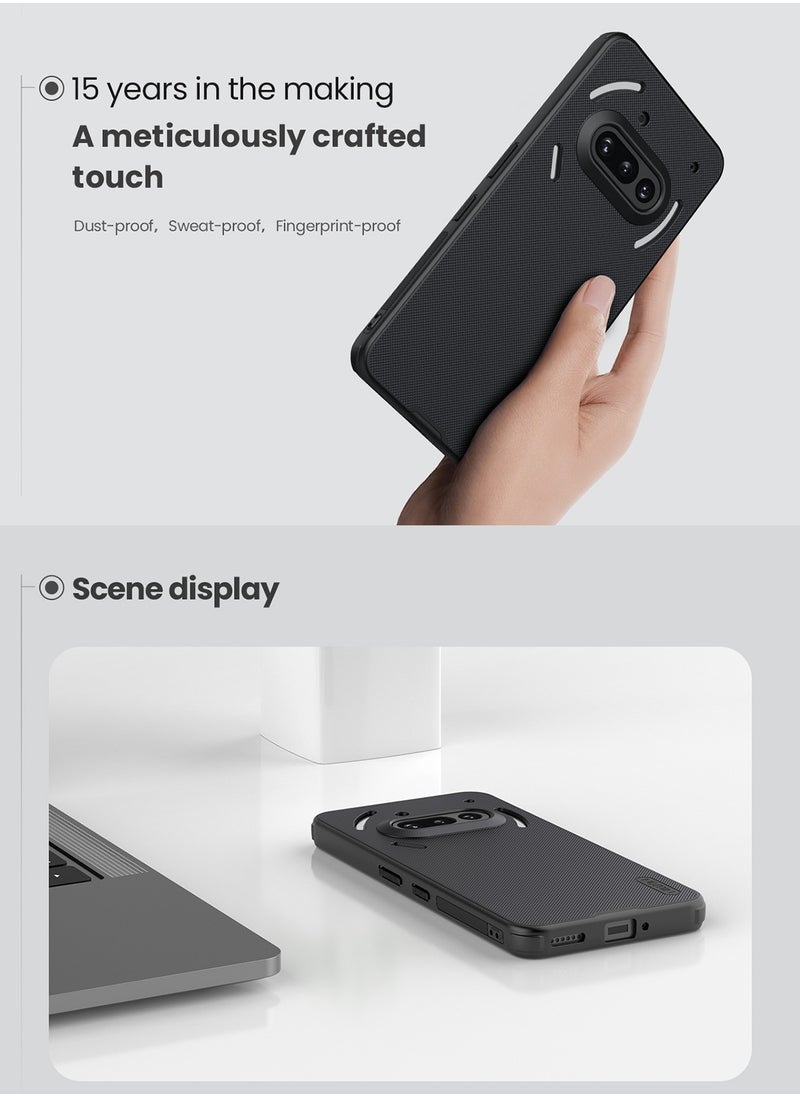 Nillkin For Nothing Phone 3a Case, TPU+PC Shockproof Bumper, Matte Anti-Fingerprint Back Cover, Side Anti-Slip Handle Protection Casing, Anti-fingerprint Slim Fit Mobile Phone Case  - Image 2