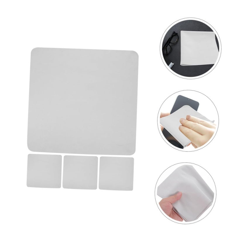 Microfiber Cleaning Cloths 4 Pack Soft Gentle for Glasses Camera Lenses Electronics - Image 3