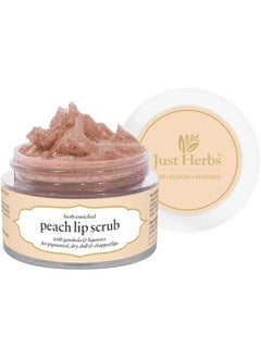 Just Herbs Ayurvedic & Vegan Peach Lip Scrub & Lip Mask duo pack for Chapped, Pigmented & Dark lips, 30gm  - Image 2