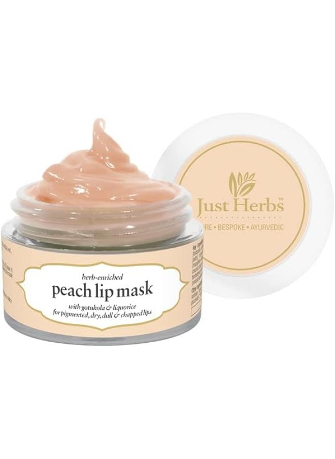 Just Herbs Ayurvedic & Vegan Peach Lip Scrub & Lip Mask duo pack for Chapped, Pigmented & Dark lips, 30gm  - Image 4