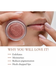Just Herbs Ayurvedic & Vegan Peach Lip Scrub & Lip Mask duo pack for Chapped, Pigmented & Dark lips, 30gm  - Image 3