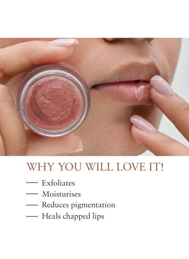 Just Herbs Ayurvedic & Vegan Peach Lip Scrub & Lip Mask duo pack for Chapped, Pigmented & Dark lips, 30gm  - Image 3