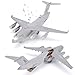 Crelloci Air Force Diecast Plane Toy with Lights  Sounds Pull Back Grey Metal Military Model Airplane Army Aircraft Fighter Toy Play Vehicle for Kids Boys Toddlers Ages 3 - Image 4