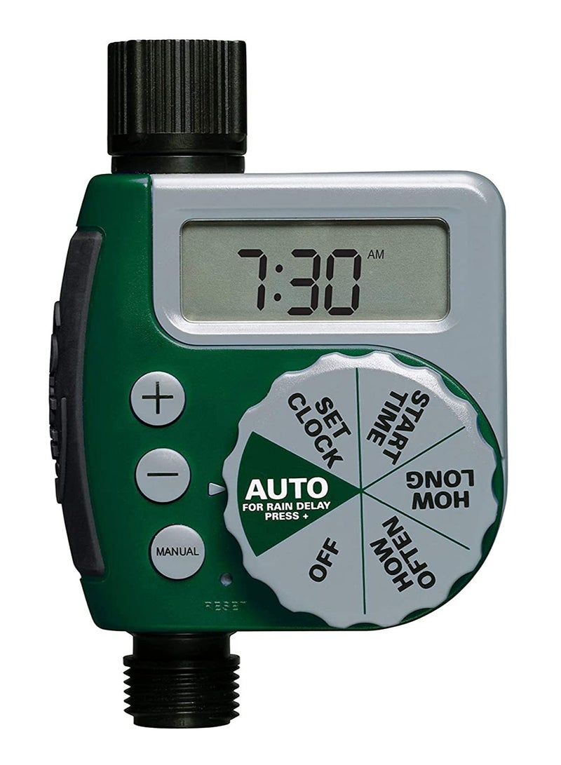 SYOSI 1pcs 62061Z Single Outlet Hose Watering Time, Automatic Water Timer Outdoor Garden Irrigation Controller, Garden Automatic Watering Device, without Battery, Green - Image 1